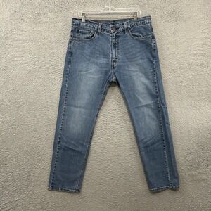 Levis‎ Jeans Mens 36x32 Blue Denim 505 Regular Straight American Work Wear Adult